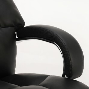 Кресло офисное Brabix Premium Bomer HD-007 (рециклированная кожа, хром, черное) во Владивостоке - предосмотр 4