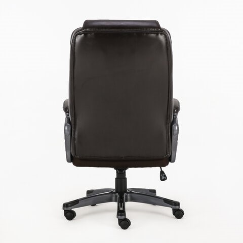 Кресло Brabix Premium Favorite EX-577 (пружинный блок, рециклир. кожа, коричневое) 531936 в Артеме - изображение 4