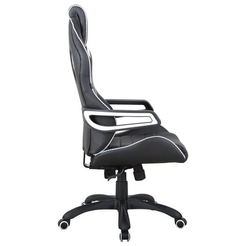 Компьютерное кресло Brabix Techno Pro GM-003 (экокожа, черное/серое, вставки серые) в Артеме - изображение 2
