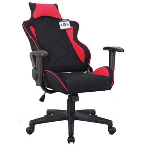 Кресло компьютерное Brabix GT Racer GM-100 (подушка, ткань, черное/красное) 531820 в Артеме - предосмотр 1