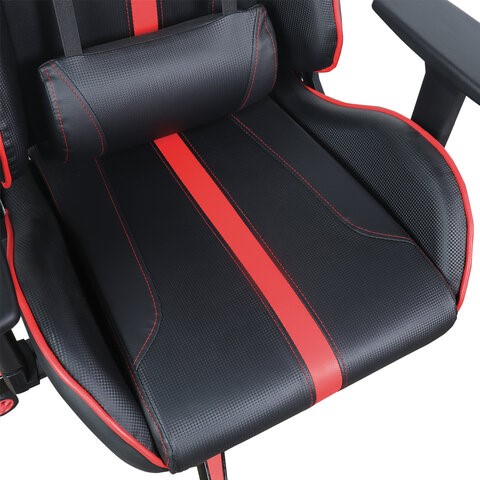 Офисное кресло Brabix GT Carbon GM-120 (две подушки, экокожа, черное/красное) 531931 во Владивостоке - изображение 8