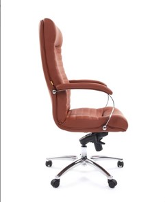 Кресло компьютерное CHAIRMAN 480 Экокожа Terra 111 (коричневая) в Находке - предосмотр 2