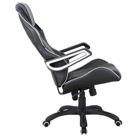 Компьютерное кресло Brabix Techno Pro GM-003 (экокожа, черное/серое, вставки серые) в Артеме - изображение 3
