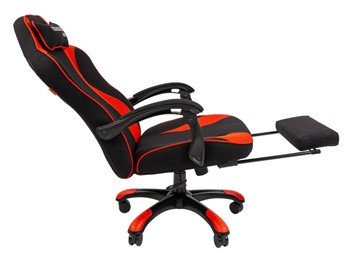 Игровое кресло CHAIRMAN GAME 35 с выдвижной подставкой для ног Ткань  черная / Ткань красная в Артеме - предосмотр 4