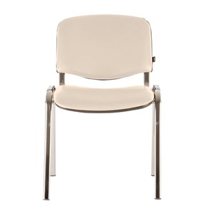 Офисный стул Brabix Iso CF-001 (хромированный каркас, кожзам бежевый) 531425 в Уссурийске