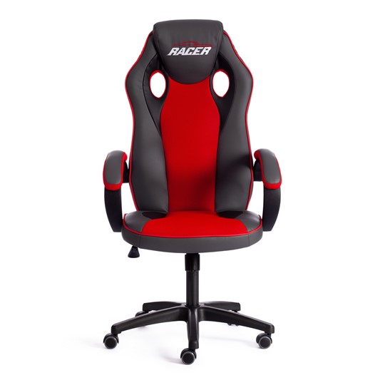 Кресло компьютерное RACER GT new кож/зам/ткань, металлик/красный, арт.13249 в Артеме - изображение 5