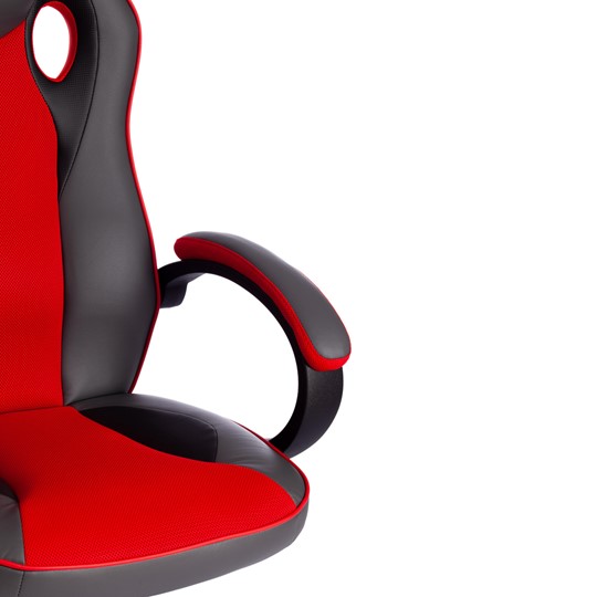 Кресло компьютерное RACER GT new кож/зам/ткань, металлик/красный, арт.13249 в Артеме - изображение 9