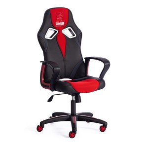 Компьютерное кресло RUNNER кож/зам/ткань, черный/красный, арт.11737 в Артеме