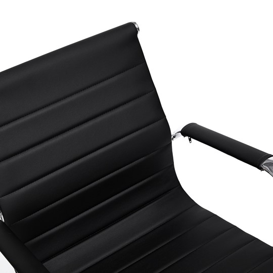 Компьютерное кресло URBAN-LOW кож/зам, черный, арт.14460 в Артеме - изображение 4