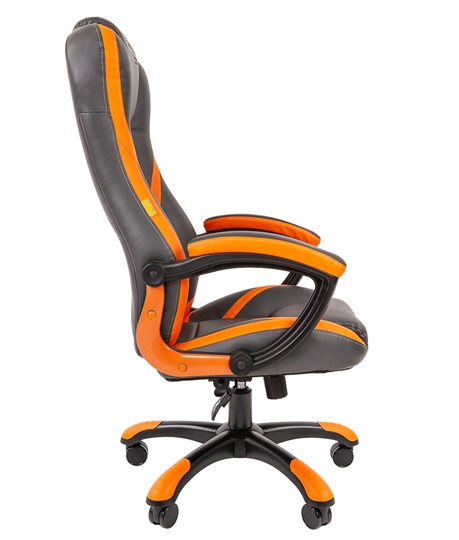 Компьютерное кресло CHAIRMAN GAME 22 эко кожа, серый/оранжевый во Владивостоке - изображение 4