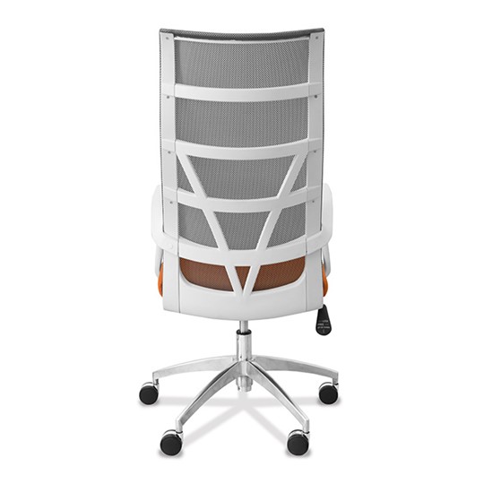 Кресло офисное Топ X белый каркас, сетка/ткань TW / серая/черная в Артеме - изображение 1