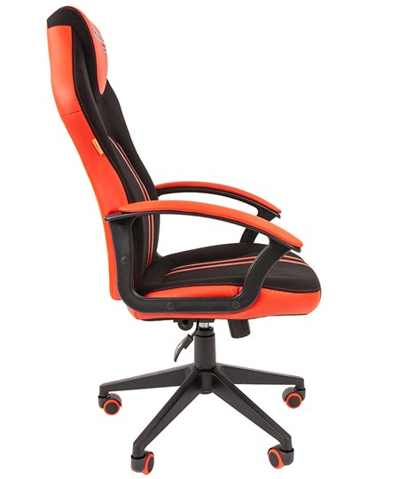 Кресло игровое CHAIRMAN GAME 26  Экокожа - Ткань стандарт. Черный/красный во Владивостоке - изображение 3