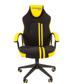 Кресло игровое CHAIRMAN GAME 26  Экокожа - Ткань стандарт. Черный/желтый во Владивостоке - предосмотр 2
