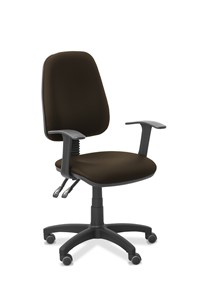 Кресло для персонала Эльза Т, экокожа премиум / коричневая CN1116 в Артеме