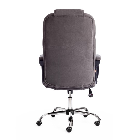 Офисное кресло BERGAMO Хром (22) флок, серый, 29 арт.19374 в Артеме - изображение 3