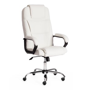 Офисное кресло BERGAMO Хром (22) кож/зам, белый, арт.19400 в Артеме