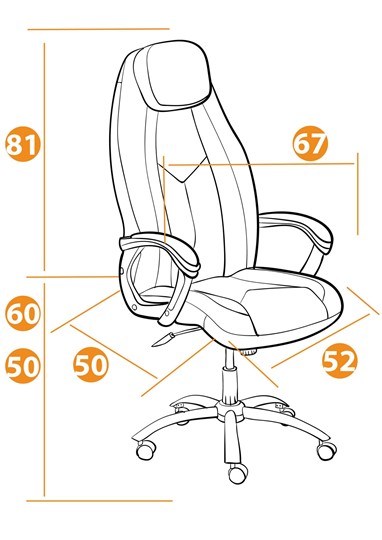Офисное кресло BOSS Lux, кож/зам, белый, арт.21152 в Артеме - изображение 12