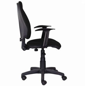 Кресло офисное Brabix Comfort MG-321, регулируемая эргономичная спинка, ткань, черное в Артеме - предосмотр 1