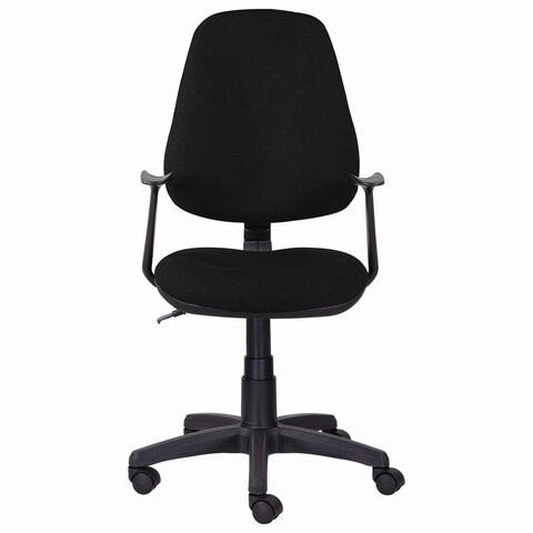 Кресло офисное Brabix Comfort MG-321, регулируемая эргономичная спинка, ткань, черное в Артеме - изображение 4