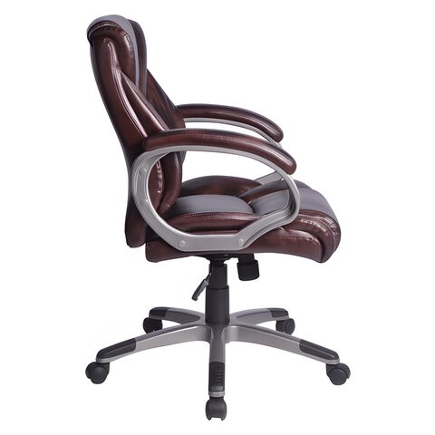Офисное кресло BRABIX "Eldorado EX-504", экокожа, коричневое, 530875 во Владивостоке - изображение 2