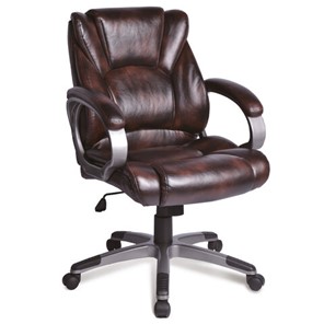 Офисное кресло BRABIX "Eldorado EX-504", экокожа, коричневое, 530875 в Артеме