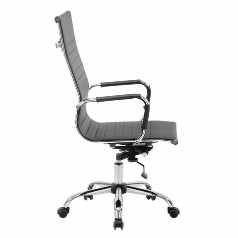 Офисное кресло BRABIX "Energy EX-509", экокожа, хром, черное, 530862 в Находке - изображение 2