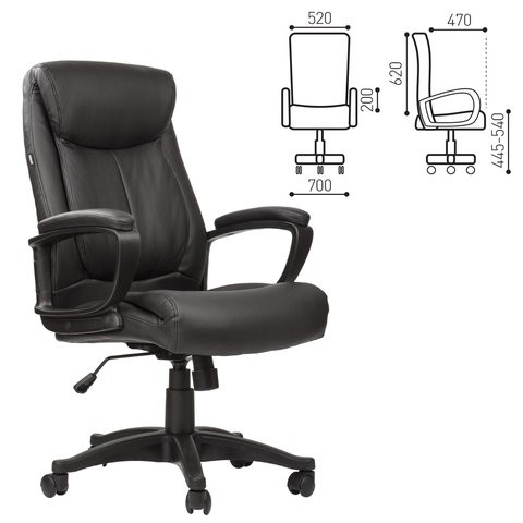 Офисное кресло BRABIX "Enter EX-511", экокожа, черное, 530859 в Уссурийске - изображение 1