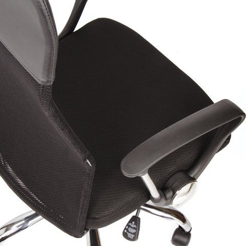 Кресло компьютерное BRABIX "Flash MG-302", с подлокотниками, хром, черное, 530867 во Владивостоке - изображение 9