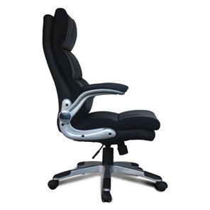 Офисное кресло BRABIX "Fregat EX-510", рециклированная кожа, черное, 530863 в Артеме - предосмотр 2