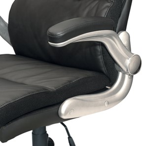 Офисное кресло BRABIX "Fregat EX-510", рециклированная кожа, черное, 530863 в Артеме - предосмотр 5