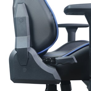 Офисное кресло BRABIX "GT Carbon GM-120", две подушки, экокожа, черное/синее, 531930 во Владивостоке - предосмотр 14