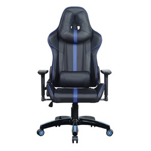 Офисное кресло BRABIX "GT Carbon GM-120", две подушки, экокожа, черное/синее, 531930 во Владивостоке - предосмотр 3