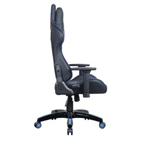 Офисное кресло BRABIX "GT Carbon GM-120", две подушки, экокожа, черное/синее, 531930 во Владивостоке - предосмотр 4