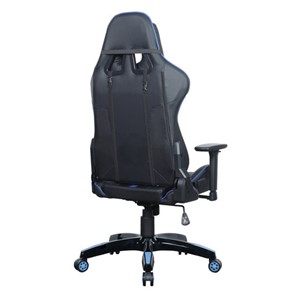 Офисное кресло BRABIX "GT Carbon GM-120", две подушки, экокожа, черное/синее, 531930 во Владивостоке - предосмотр 5