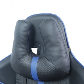 Офисное кресло BRABIX "GT Carbon GM-120", две подушки, экокожа, черное/синее, 531930 во Владивостоке - предосмотр 8