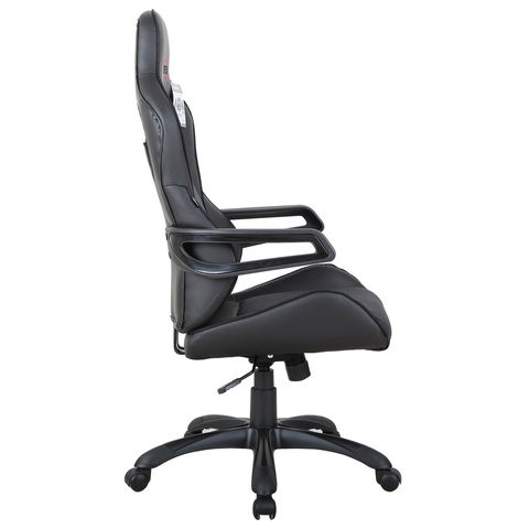 Кресло офисное Brabix Nitro GM-001 (ткань, экокожа, черное) 531817 в Артеме - изображение 2