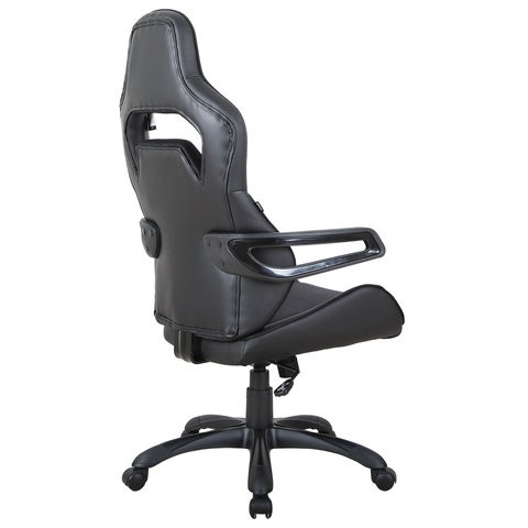 Кресло офисное Brabix Nitro GM-001 (ткань, экокожа, черное) 531817 в Артеме - изображение 5