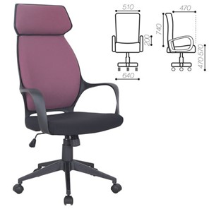 Офисное кресло Brabix Premium Galaxy EX-519 (ткань, черное/терракотовое) 531570 в Артеме - предосмотр 1