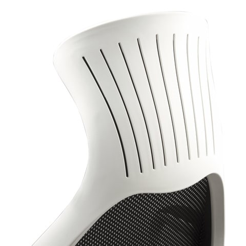 Кресло Brabix Premium Genesis EX-517 (пластик белый, ткань/экокожа/сетка черная) 531573 во Владивостоке - изображение 8
