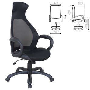 Офисное кресло Brabix Premium Genesis EX-517 (пластик черный, ткань/экокожа/сетка черная)   531574 в Артеме - предосмотр 1
