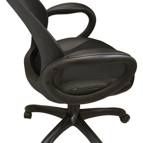 Офисное кресло Brabix Premium Genesis EX-517 (пластик черный, ткань/экокожа/сетка черная)   531574 в Артеме - изображение 7