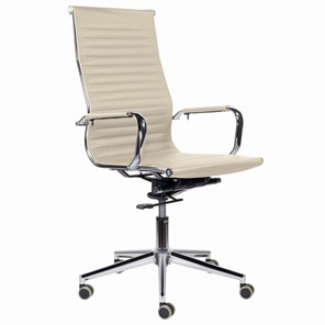 Офисное кресло BRABIX PREMIUM "Intense EX-531", экокожа, хром, бежевое, 532541 в Уссурийске