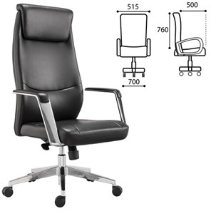 Офисное кресло BRABIX PREMIUM "Jazz EX-757", синхромеханизм, алюминий, экокожа, черное, 532489 в Артеме - предосмотр 5