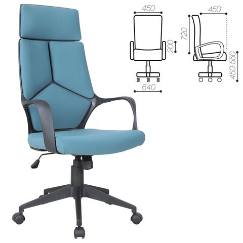Кресло Brabix Premium Prime EX-515 (ткань, голубое) 531568 в Артеме - изображение 1
