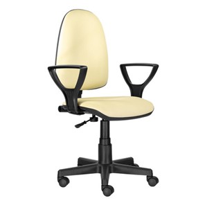 Офисное кресло Brabix Prestige Ergo MG-311 (регулируемая эргономичная спинка, кожзам, бежевое) 531878 в Уссурийске