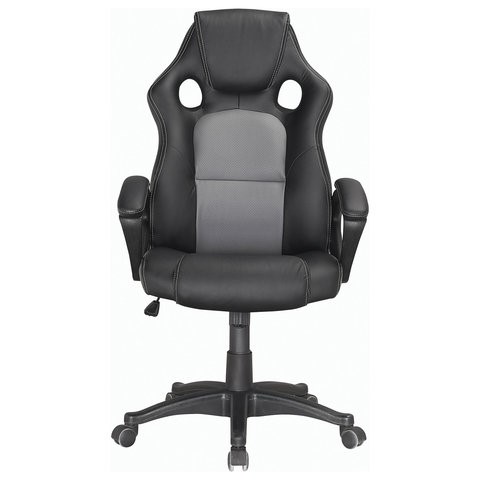 Кресло компьютерное Brabix Rider Plus EX-544 КОМФОРТ (экокожа, черное/серое) 531582 в Артеме - изображение 2