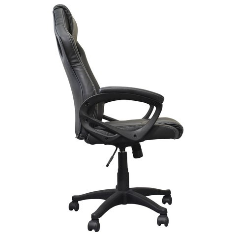 Кресло компьютерное Brabix Rider Plus EX-544 КОМФОРТ (экокожа, черное/серое) 531582 в Артеме - изображение 3