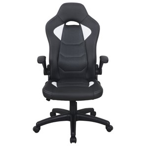 Офисное кресло BRABIX "Skill GM-005", откидные подлокотники, экокожа, черное/белое, 532493 в Уссурийске - предосмотр 2