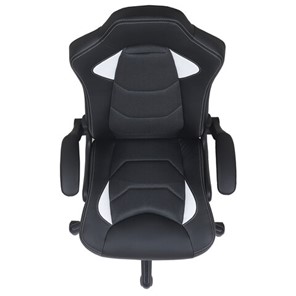 Офисное кресло BRABIX "Skill GM-005", откидные подлокотники, экокожа, черное/белое, 532493 в Артеме - предосмотр 6
