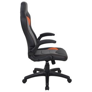 Офисное кресло BRABIX "Skill GM-005", откидные подлокотники, экокожа, черное/оранжевое, 532495 в Артеме - предосмотр 1
